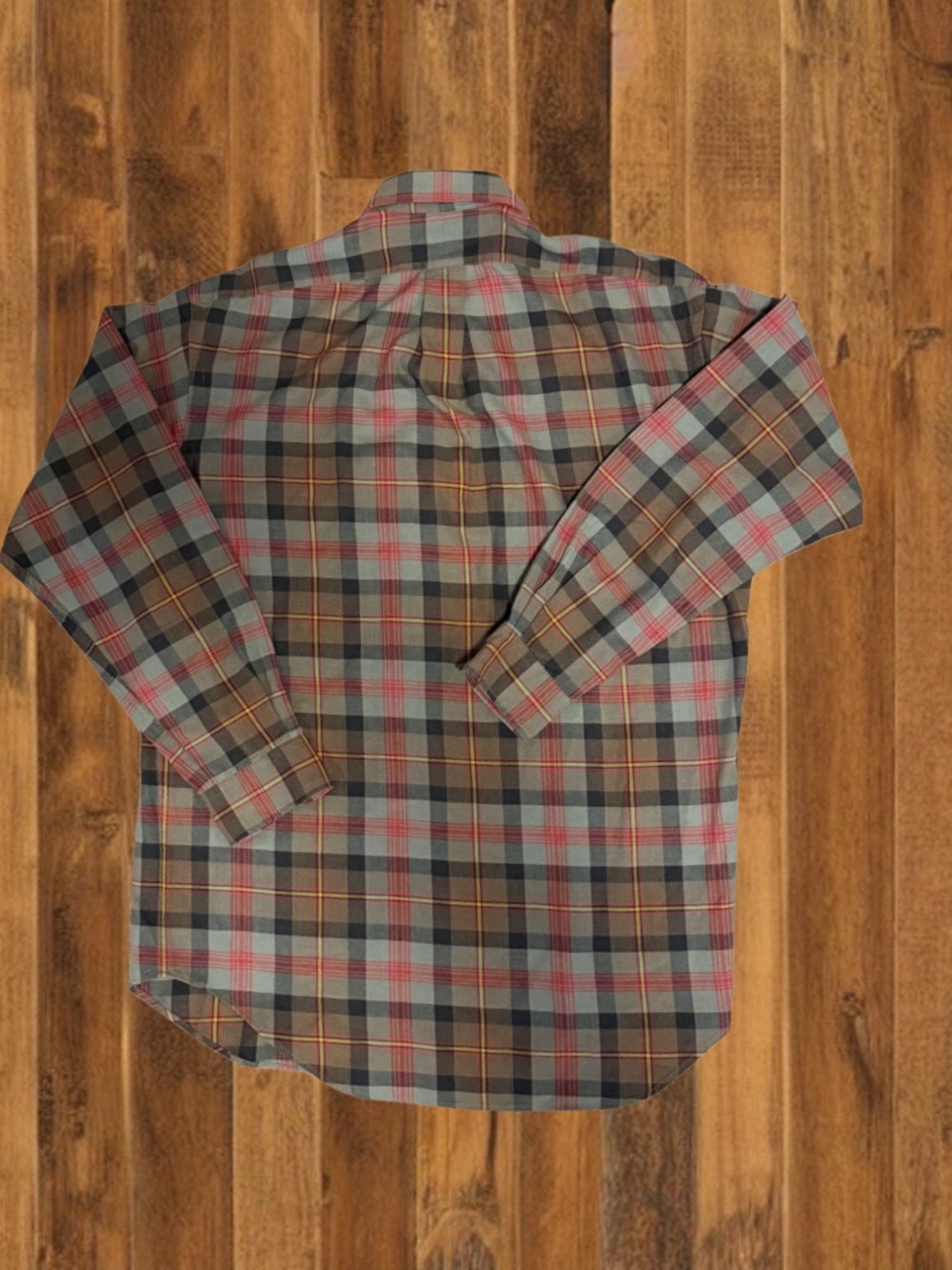 Y2K Polo Ralph Lauren Benford Wool Blend Plaid Button Up Shirt - Picture 3 of 7